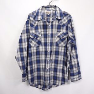 Vintage Ely Cattlemen Western Snap Button Shirt XL